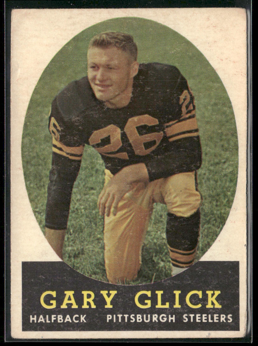 Gary Glick 1958 Topps #19 RC Pittsburgh Steelers