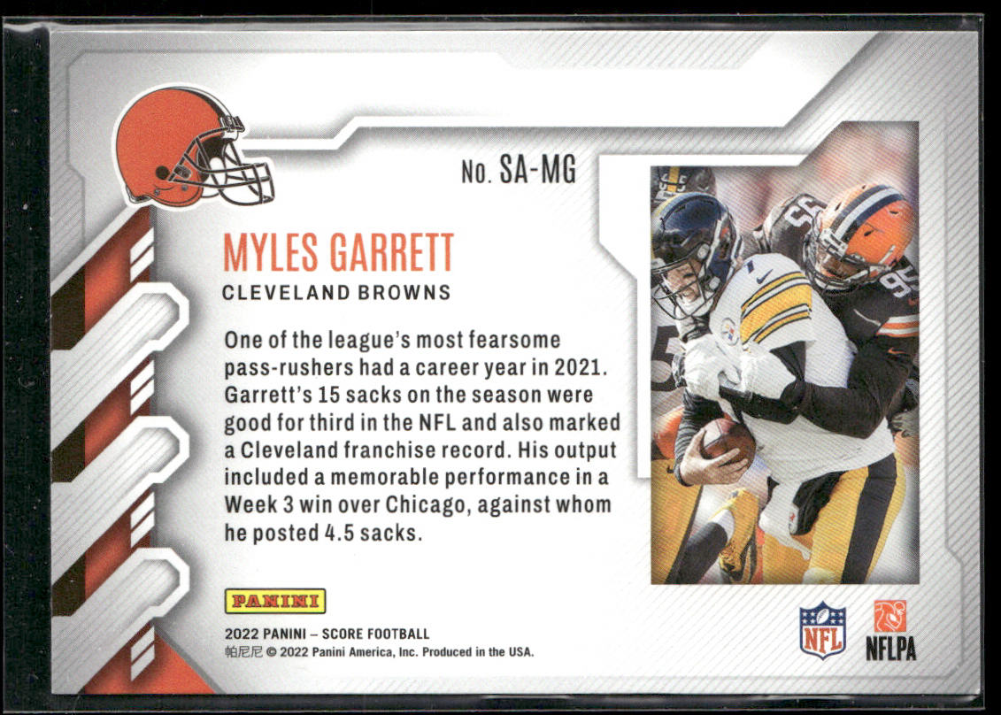 Myles Garrett 2022 Score Sack Attack #SA-MG Cleveland Browns