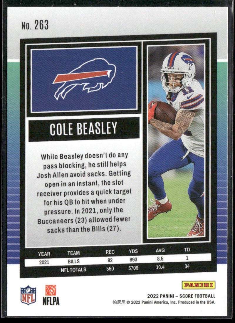 Cole Beasley 2022 Score #263 Buffalo Bills