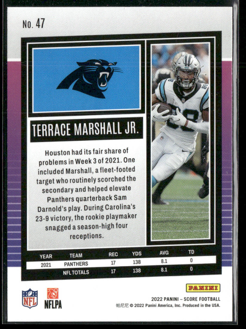 Terrace Marshall Jr. 2022 Score #47 Carolina Panthers