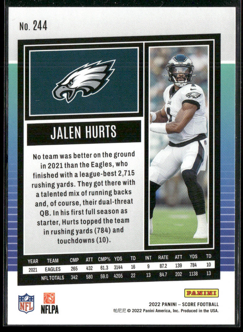 Jalen Hurts 2022 Score #244 Philadelphia Eagles