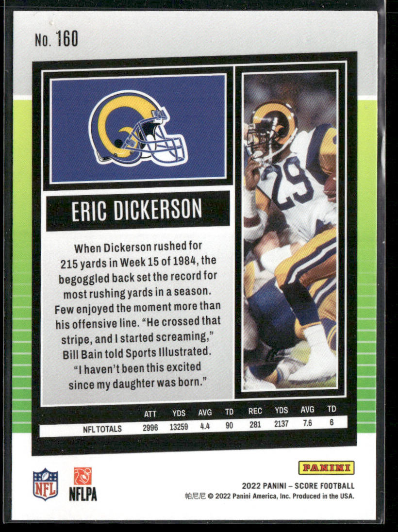 Eric Dickerson 2022 Score #160 Los Angeles Rams