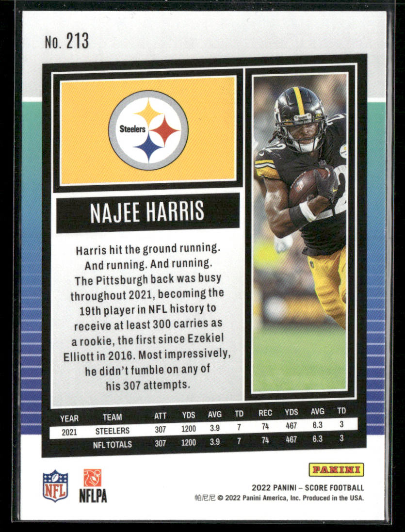 Najee Harris 2022 Score #213 Pittsburgh Steelers