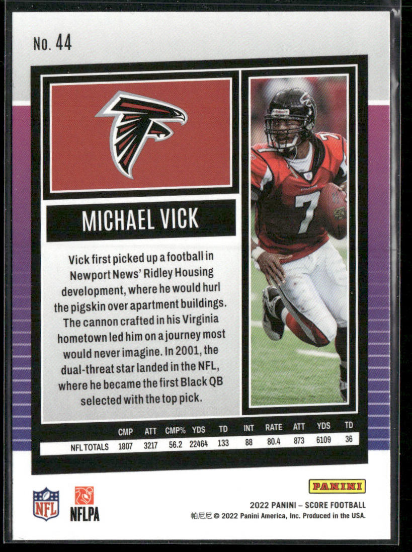 Michael Vick 2022 Score #44 Atlanta Falcons