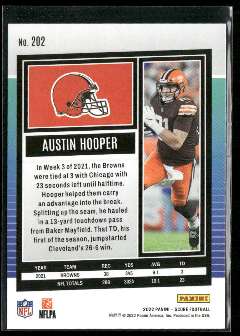 Austin Hooper 2022 Score #202 Cleveland Browns