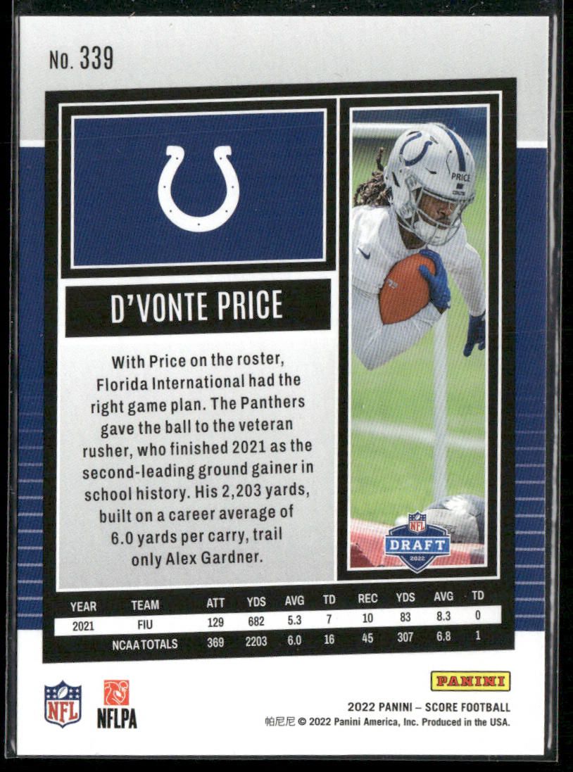 CJ Verdell 2022 Score #392 RC Indianapolis Colts