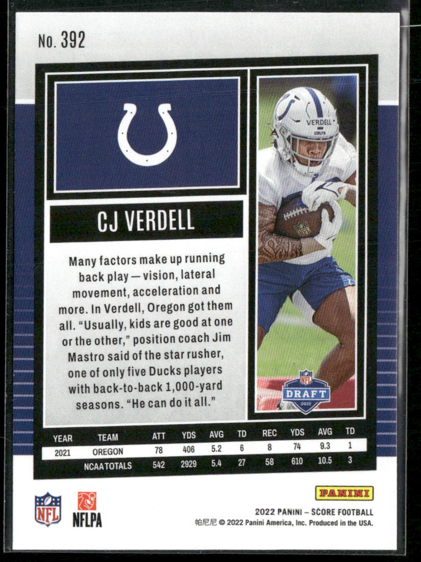 D'Vonte Price 2022 Score #339 RC Indianapolis Colts