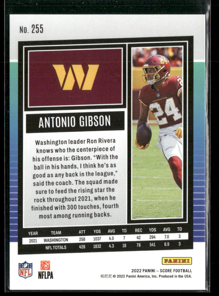 Antonio Gibson 2022 Score #255 Washington Commanders