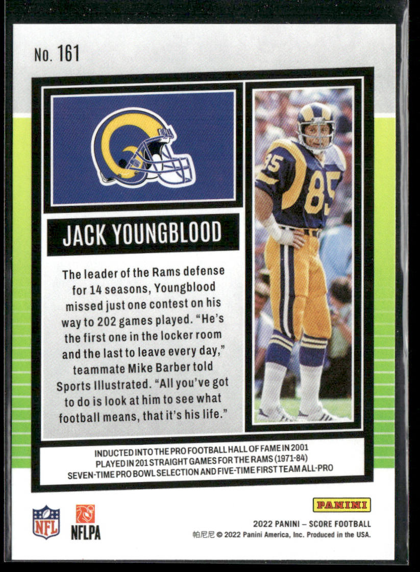Jack Youngblood 2022 Score #161 Los Angeles Rams
