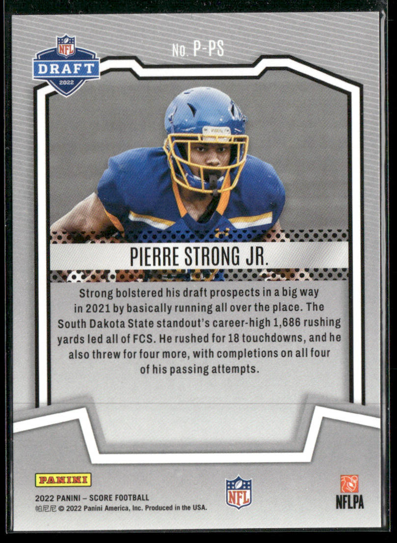 Pierre Strong Jr. 2022 Score PROtential #P-PS South Dakota State Jackrabbits