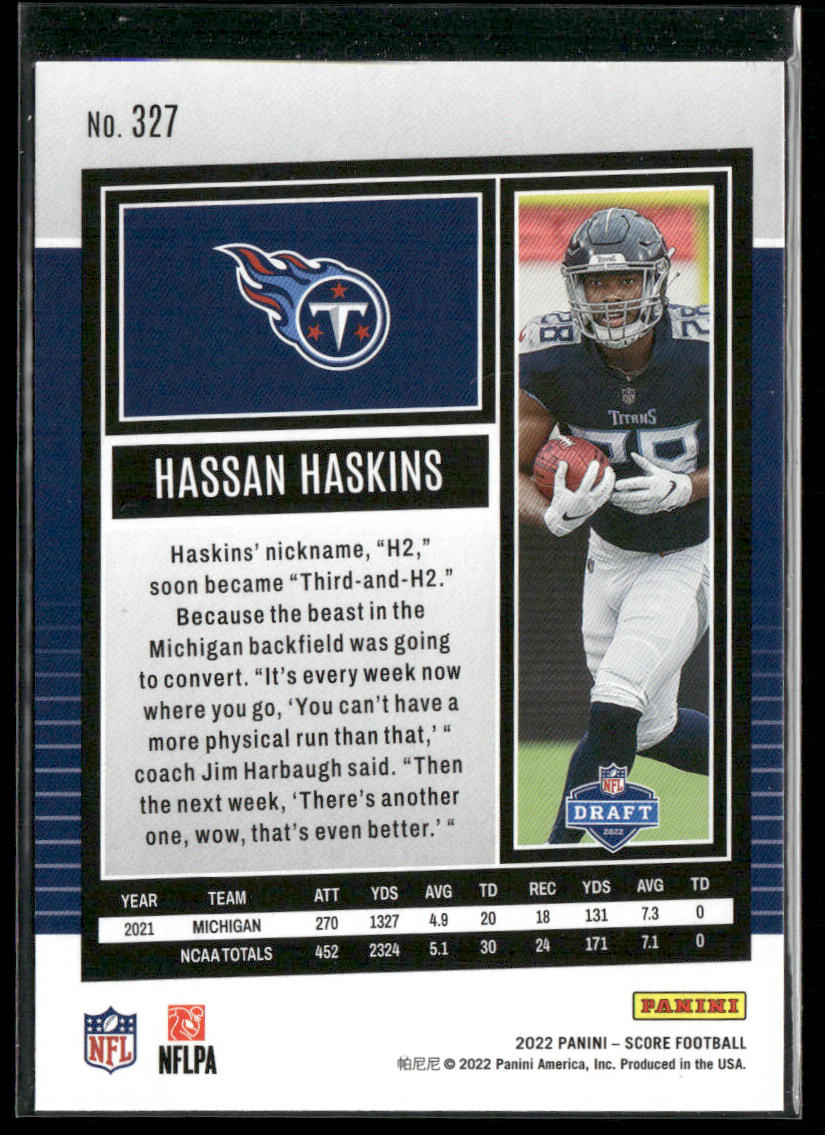 Hassan Haskins 2022 Score #327 RC Tennessee Titans