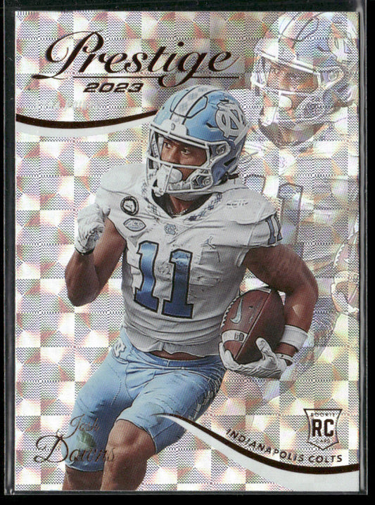 Josh Downs 2023 Panini Prestige Xtra Points Hyper #353 RC Indianapolis Colts