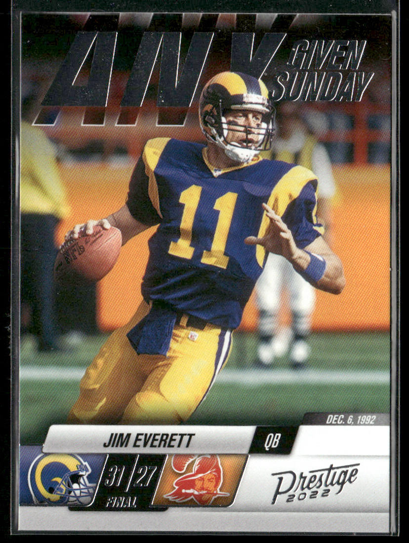 Jim Everett 2022 Panini Prestige Any Given Sunday #20 Los Angeles Rams
