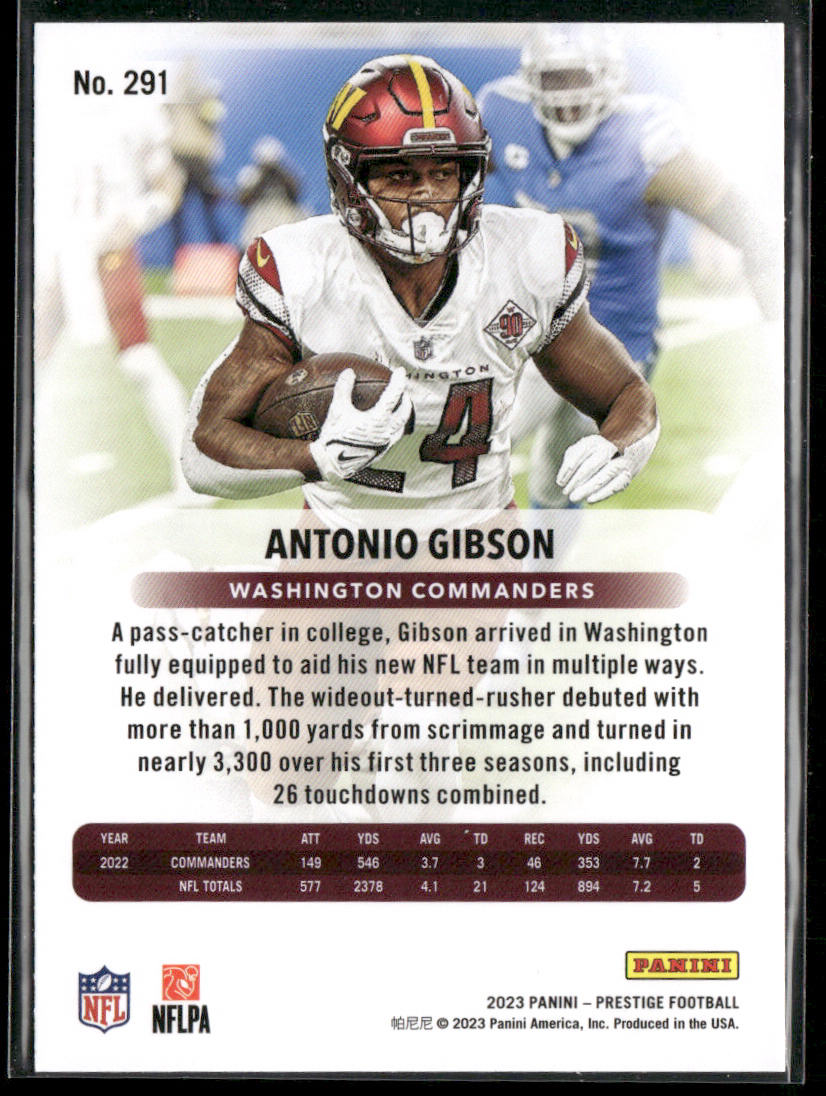 Antonio Gibson 2023 Panini Prestige #291 Washington Commanders