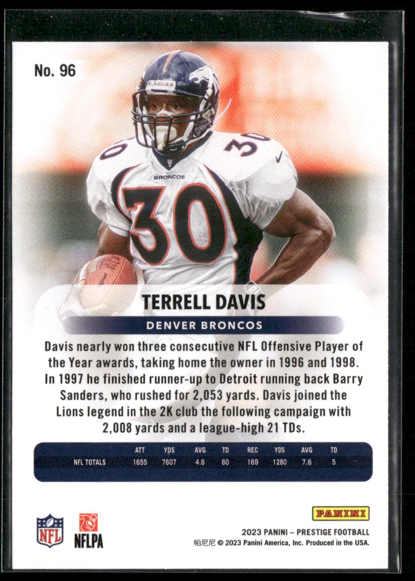 Terrell Davis 2023 Panini Prestige #96 Denver Broncos