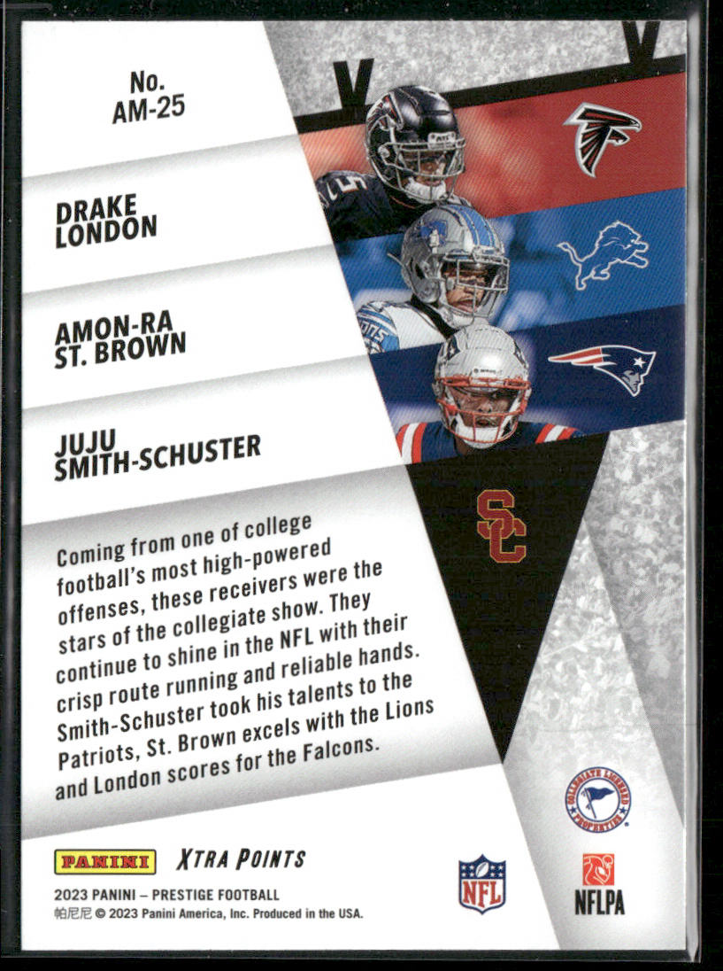 St. Brown / London / Smith-Schuster 2023 Panini Prestige Alma Maters #AM-25