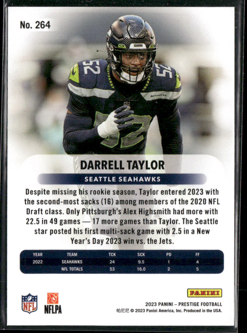 Darrell Taylor 2023 Panini Prestige #264 Seattle Seahawks