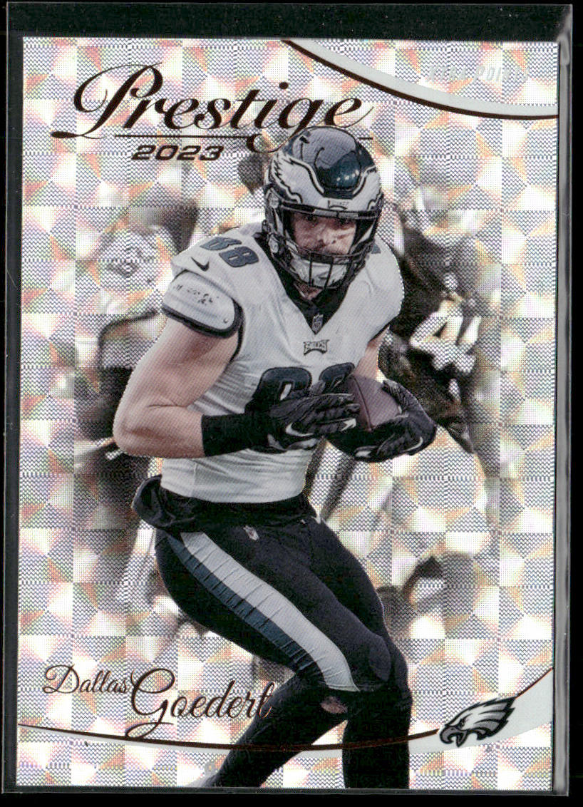 Dallas Goedert 2023 Panini Prestige Xtra Points Hyper #235 Philadelphia Eagles