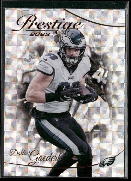 Dallas Goedert 2023 Panini Prestige Xtra Points Hyper #235 Philadelphia Eagles