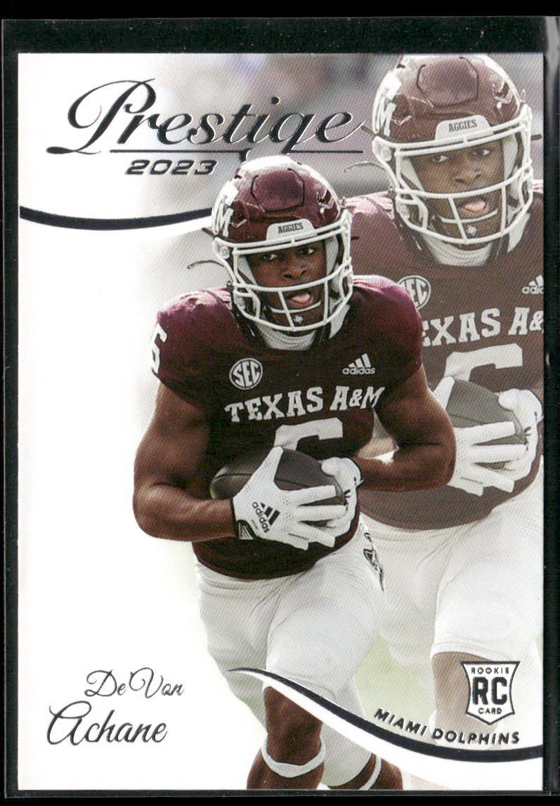 De'Von Achane 2023 Panini Prestige #328 RC Miami Dolphins