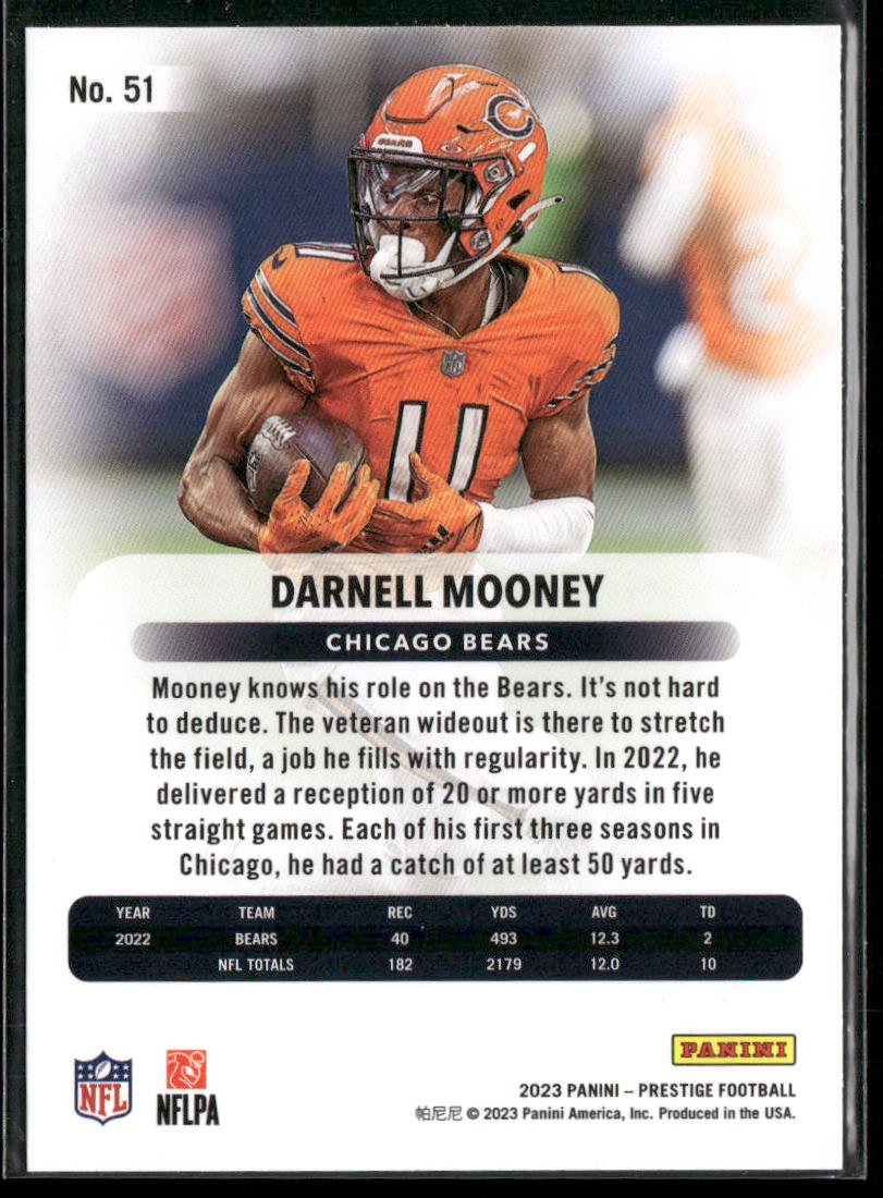 Darnell Mooney 2023 Panini Prestige #51 Chicago Bears