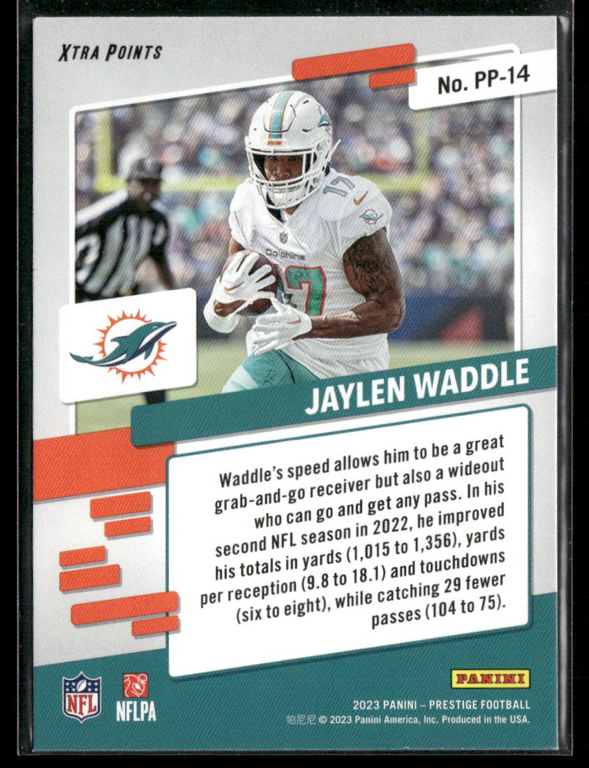 Jaylen Waddle 2023 Panini Prestige Prestigious Pros #PP-14 Miami Dolphins