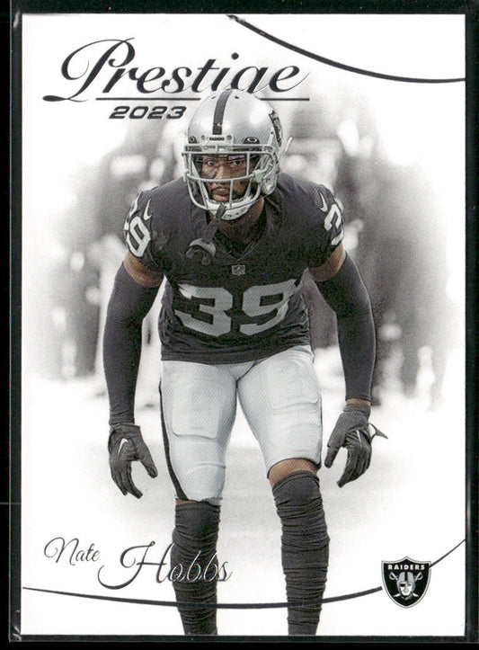 Nate Hobbs 2023 Panini Prestige #158 Las Vegas Raiders