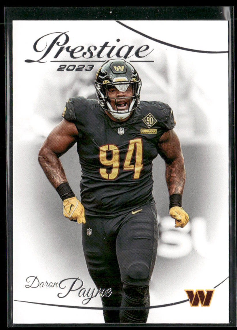 Daron Payne 2023 Panini Prestige #294 Washington Commanders