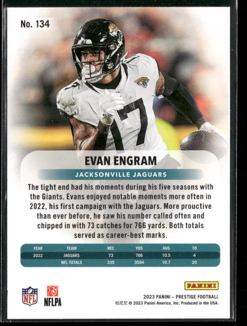 Evan Engram 2023 Panini Prestige #134 Jacksonville Jaguars