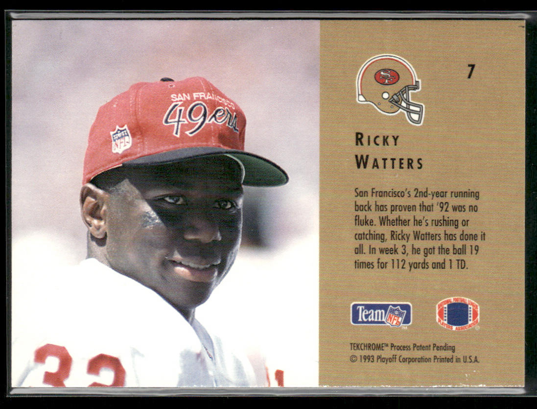 Ricky Watters 1993 Playoff Contenders #7 San Francisco 49ers