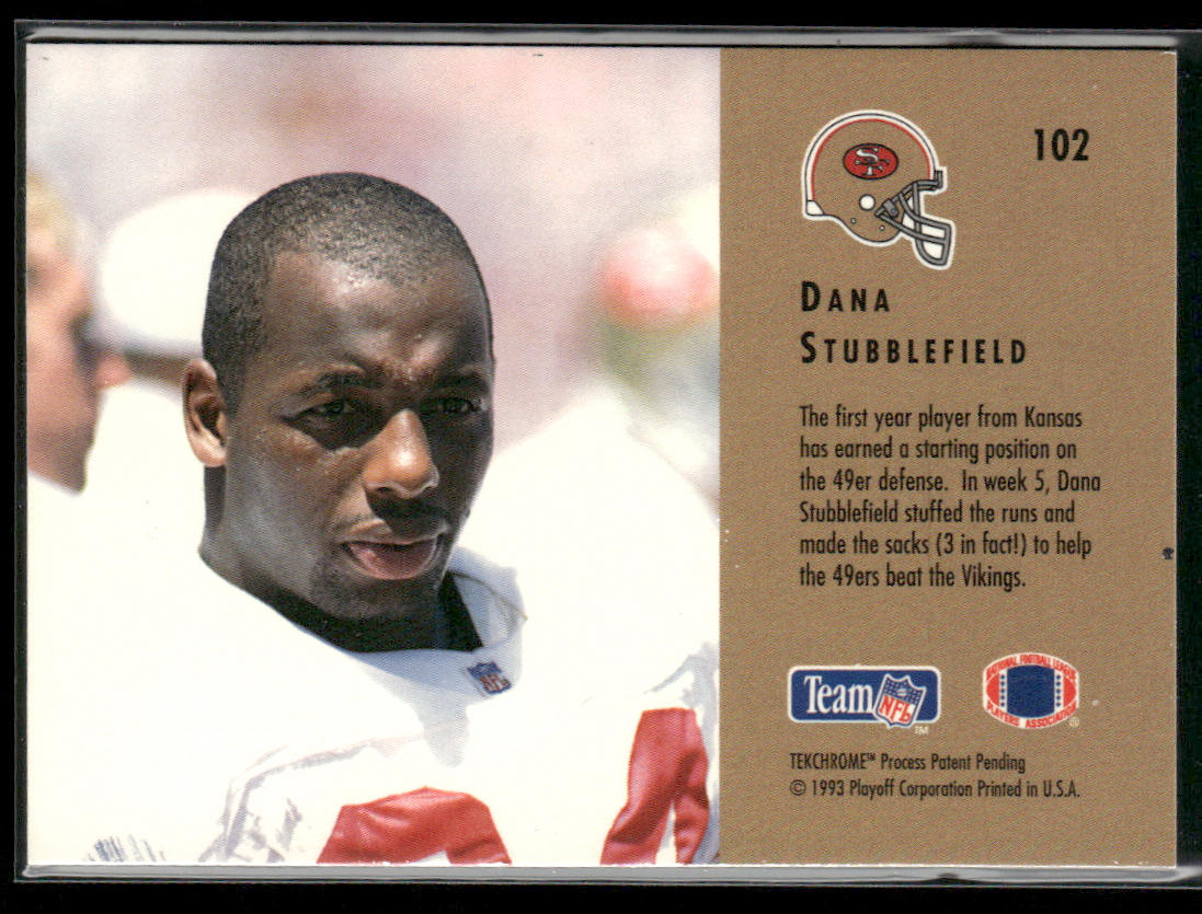 Dana Stubblefield 1993 Playoff Contenders #102 RC San Francisco 49ers