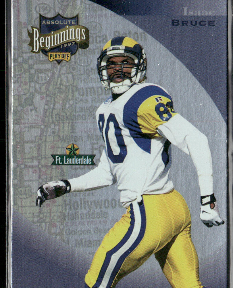 Isaac Bruce 1997 Playoff Absolute Beginnings #137 St. Louis Rams