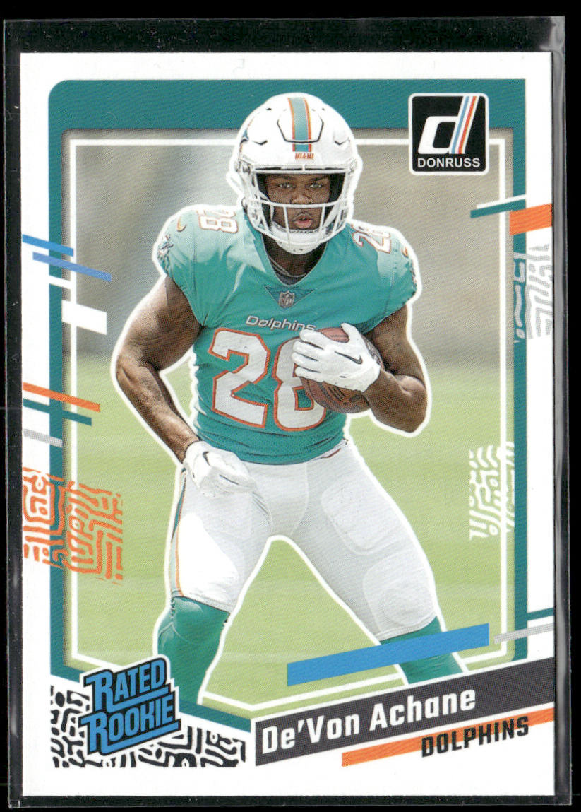 De'Von Achane 2023 Donruss #365 RC Miami Dolphins