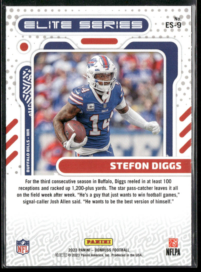 Stefon Diggs 2023 Donruss Elite Series #ES-9 Buffalo Bills