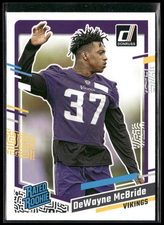 DeWayne McBride 2023 Donruss #366 RC Minnesota Vikings