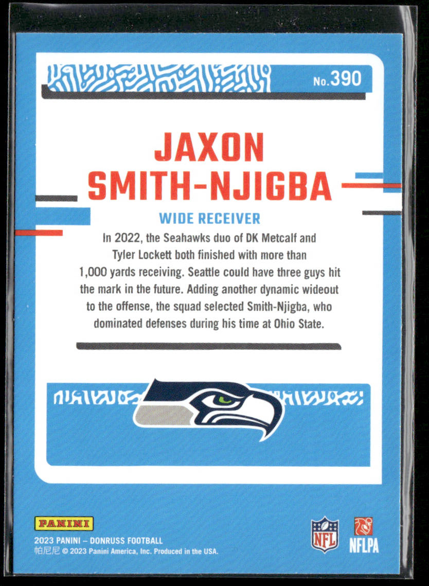 Jaxon Smith-Njigba 2023 Donruss #390 RC Seattle Seahawks