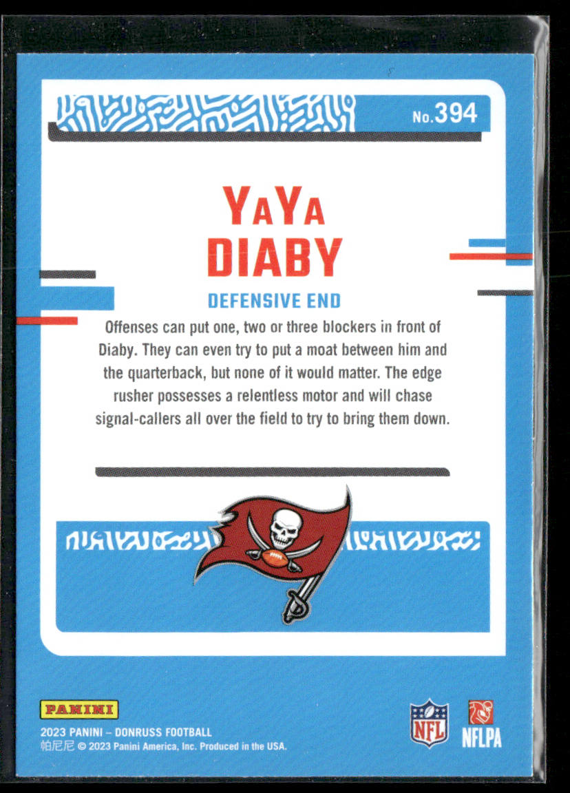 YaYa Diaby 2023 Donruss #394 RC Tampa Bay Buccaneers