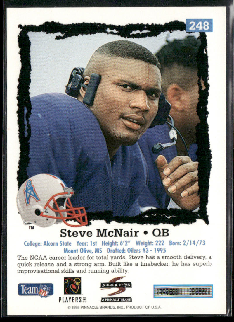 Steve McNair 1995 Score #248 RC Houston Oilers