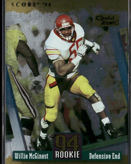 Willie McGinest 1994 Score Gold Zone #285 RC New England Patriots