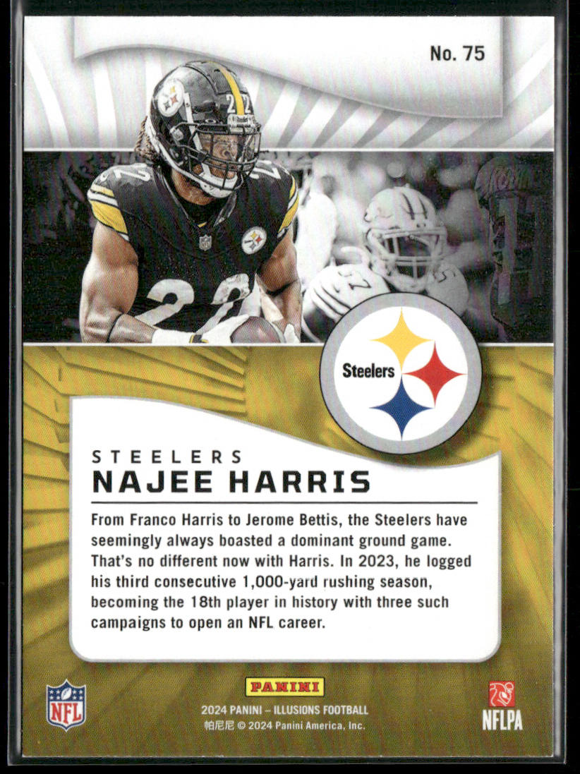 Najee Harris 2024 Panini Illusions Retail #75 Pittsburgh Steelers