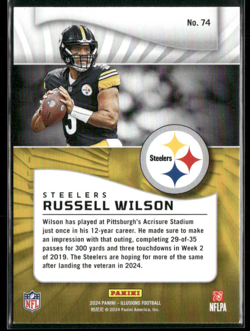Russell Wilson 2024 Panini Illusions Retail #74 Pittsburgh Steelers