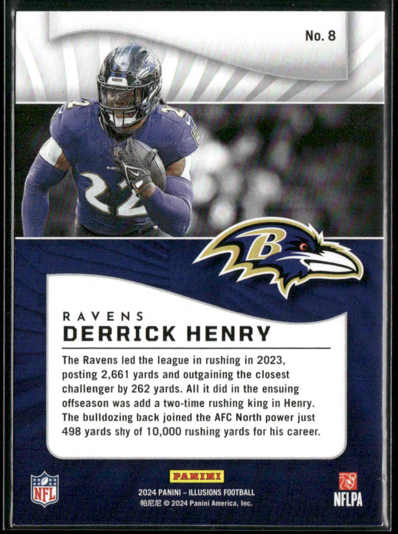 Derrick Henry 2024 Panini Illusions Retail #8 Baltimore Ravens