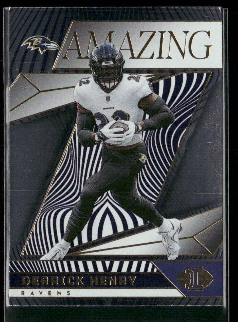 Derrick Henry 2024 Panini Illusions Amazing #19 Baltimore Ravens