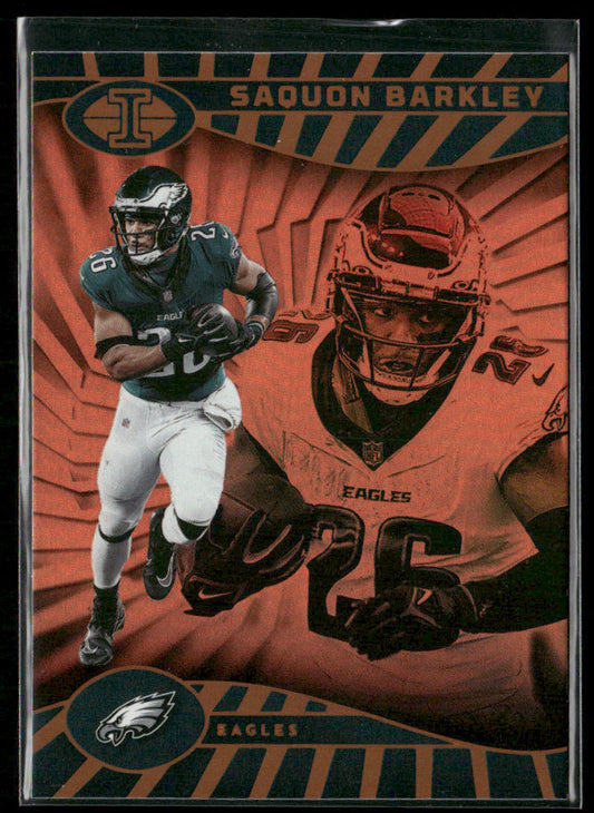 Saquon Barkley 2024 Panini Illusions Orange Trophy Collection #72 Eagles