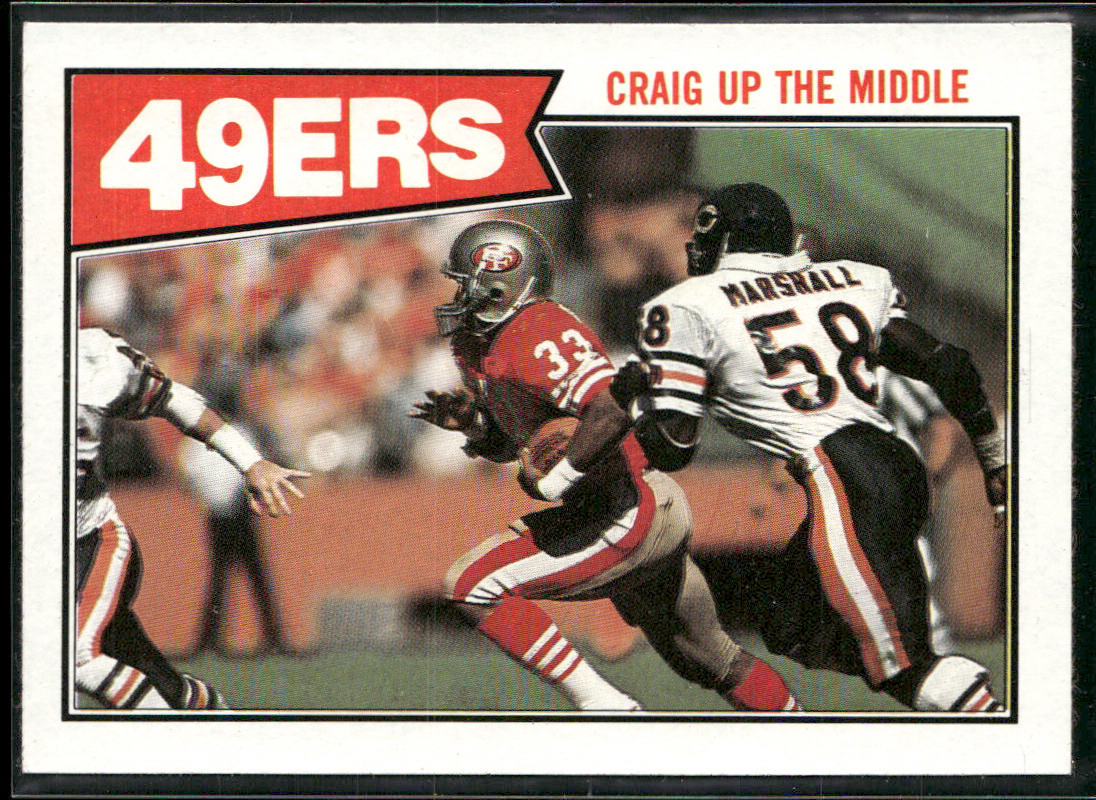 Roger Craig 1987 Topps #111b San Francisco 49ers
