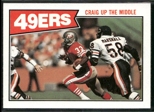 Roger Craig 1987 Topps #111b San Francisco 49ers