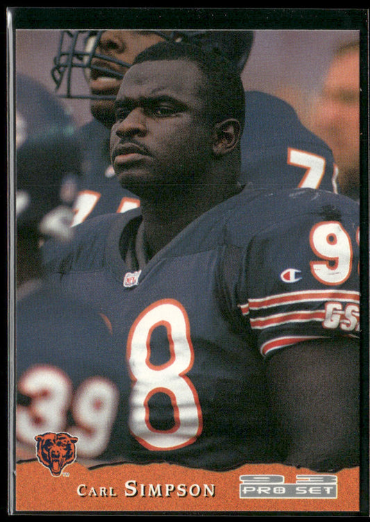 Carl Simpson 1993 Pro Set #86 RC Chicago Bears