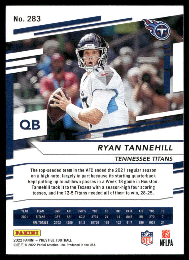 Ryan Tannehill 2022 Panini Prestige Xtra Points Galaxy #283 Tennessee Titans