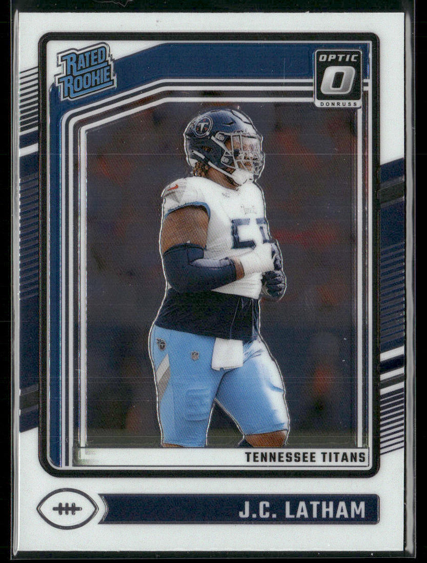 J.C. Latham 2024 Donruss Optic #234 RC Tennessee Titans