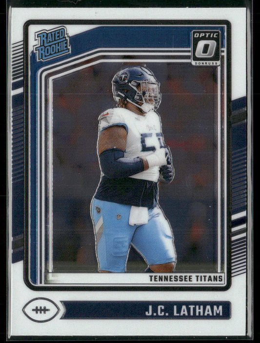 J.C. Latham 2024 Donruss Optic #234 RC Tennessee Titans